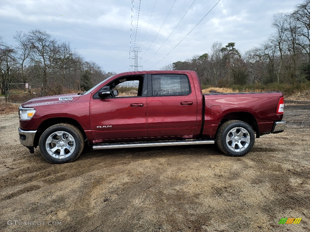Delmonico Red Pearl 2021 Ram 1500 Big Horn Crew Cab 4x4 Exterior Photo #140496711