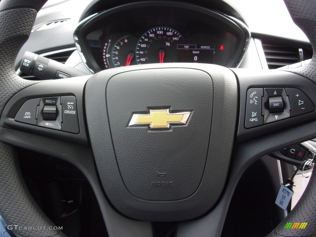 2021 Chevrolet Trax LS AWD Jet Black/­Light Ash Gray Steering Wheel Photo #140496969