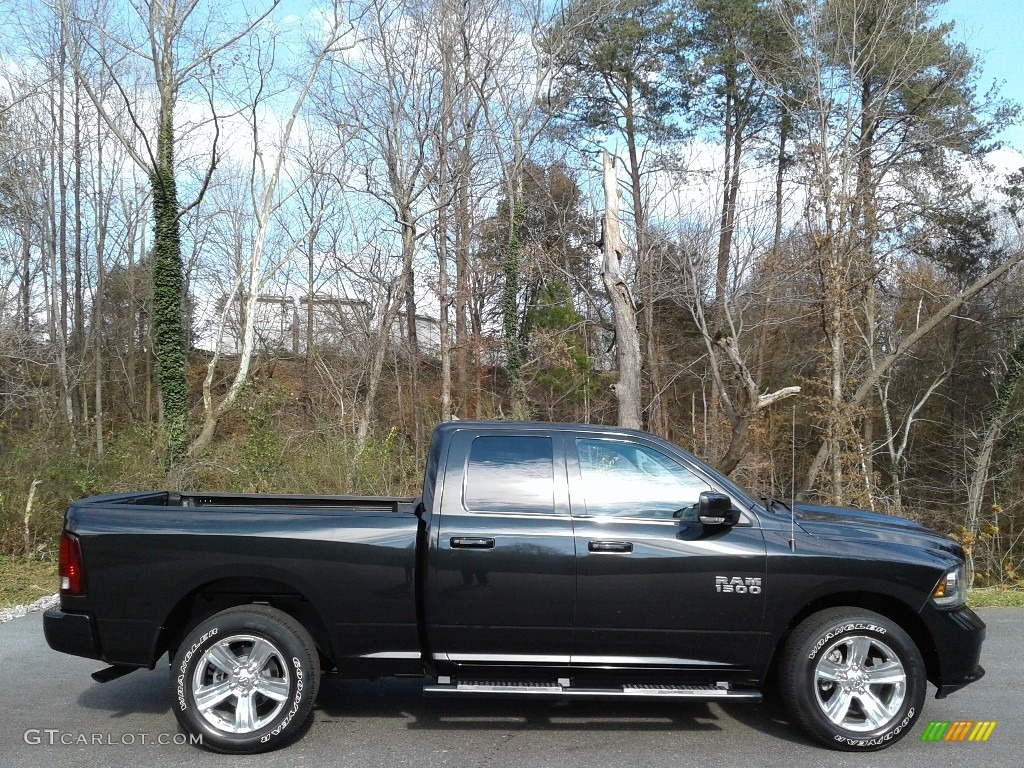 Brilliant Black Crystal Pearl 2017 Ram 1500 Sport Quad Cab 4x4 Exterior Photo #140497109