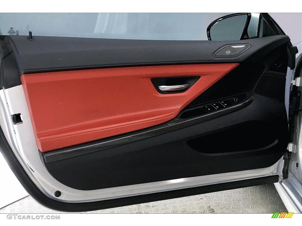2018 BMW M6 Convertible Sakhir Orange/Black Door Panel Photo #140497236