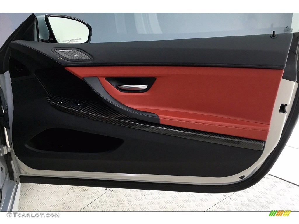 2018 BMW M6 Convertible Sakhir Orange/Black Door Panel Photo #140497260