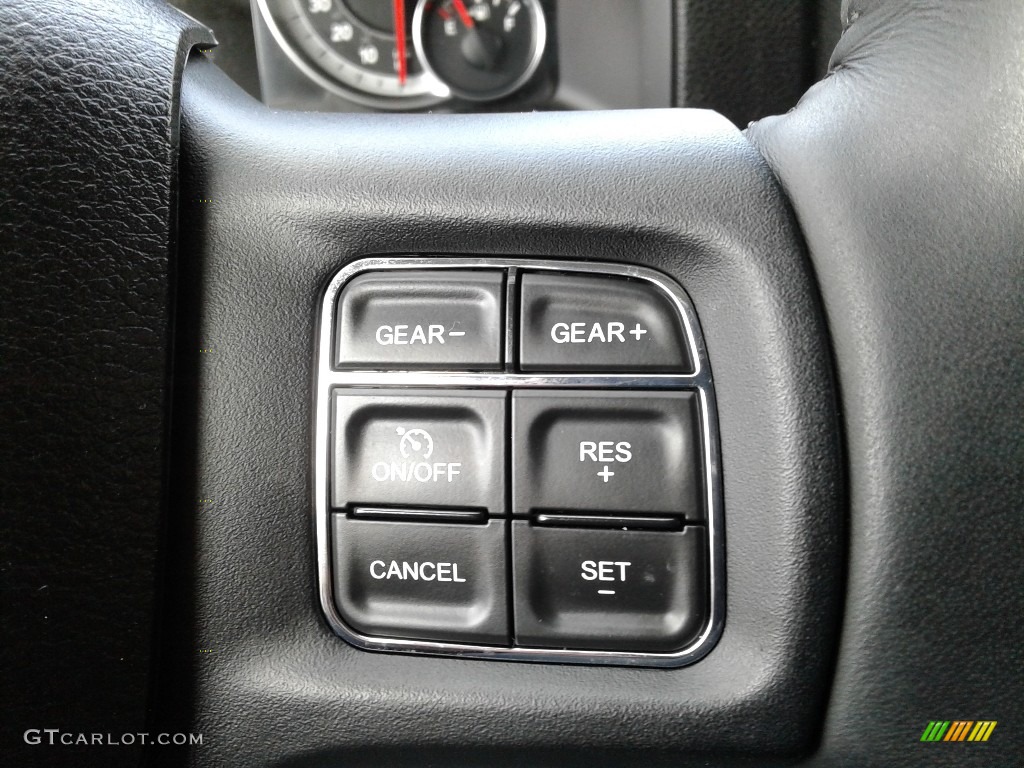 2017 Ram 1500 Sport Quad Cab 4x4 Black Steering Wheel Photo #140497491