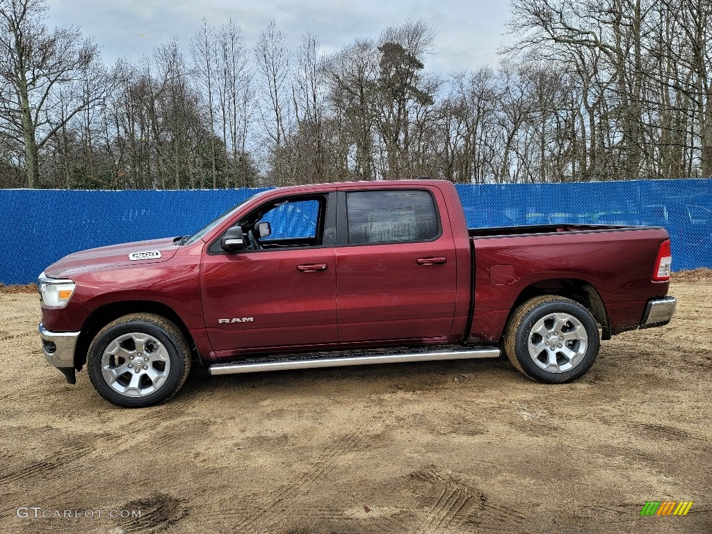 Delmonico Red Pearl 2021 Ram 1500 Big Horn Crew Cab 4x4 Exterior Photo #140497581