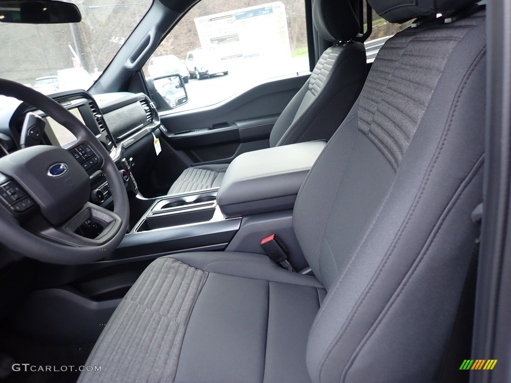 Black Interior 2021 Ford F150 STX SuperCrew 4x4 Photo #140497728