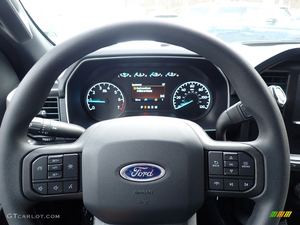 2021 Ford F150 STX SuperCrew 4x4 Black Steering Wheel Photo #140497821