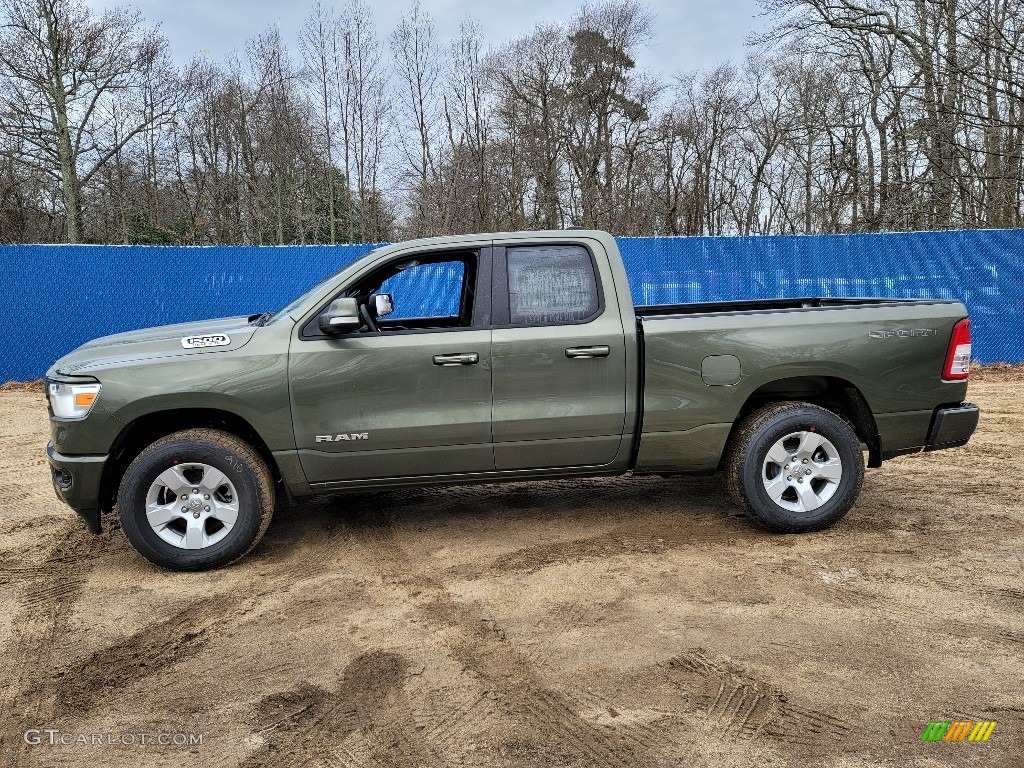 Olive Green Pearl 2021 Ram 1500 Big Horn Quad Cab 4x4 Exterior Photo #140497905