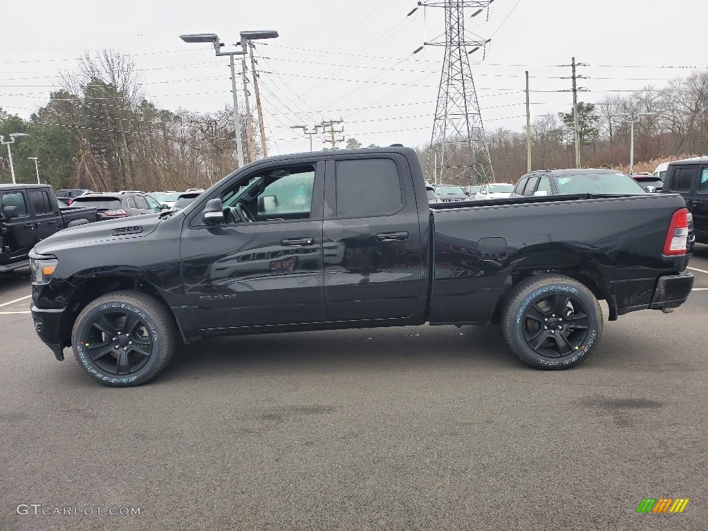 Diamond Black Crystal Pearl 2021 Ram 1500 Big Horn Quad Cab 4x4 Exterior Photo #140497956