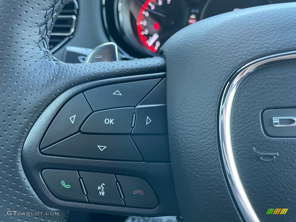 2021 Dodge Durango GT AWD Black Steering Wheel Photo #140498889