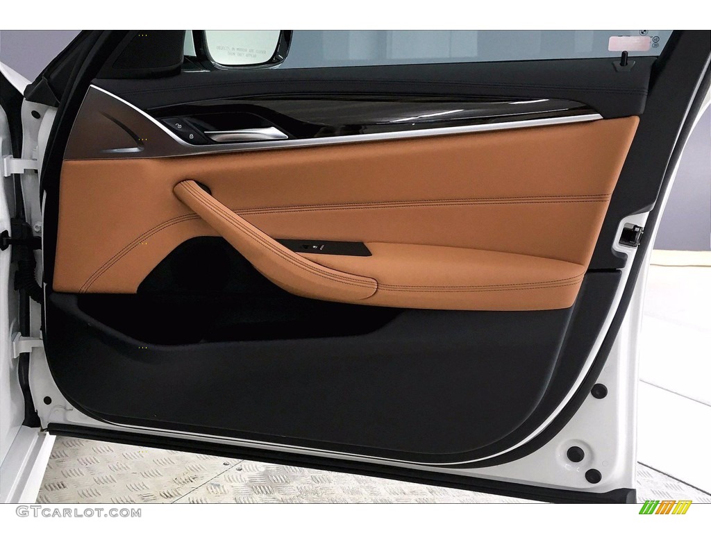 2020 BMW 5 Series 530i Sedan Cognac Door Panel Photo #140499498