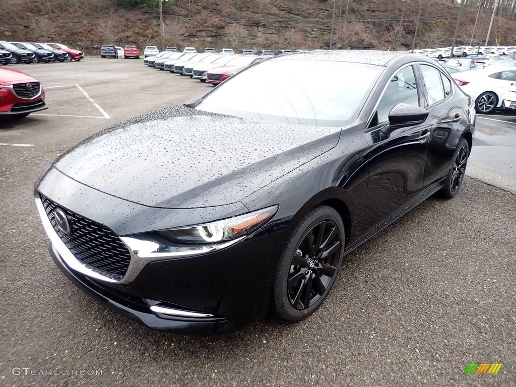 Jet Black Mica 2021 Mazda Mazda3 2.5 Turbo Sedan AWD Exterior Photo #140500544