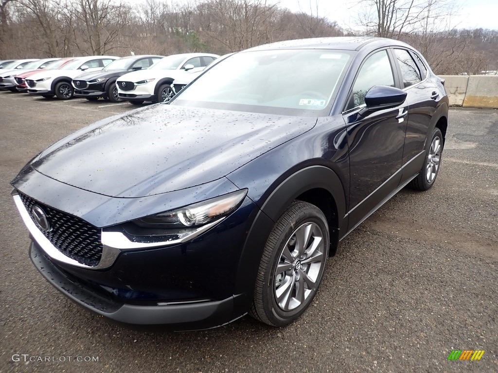 2021 CX-30 Preferred AWD - Deep Crystal Blue Mica / Black photo #5