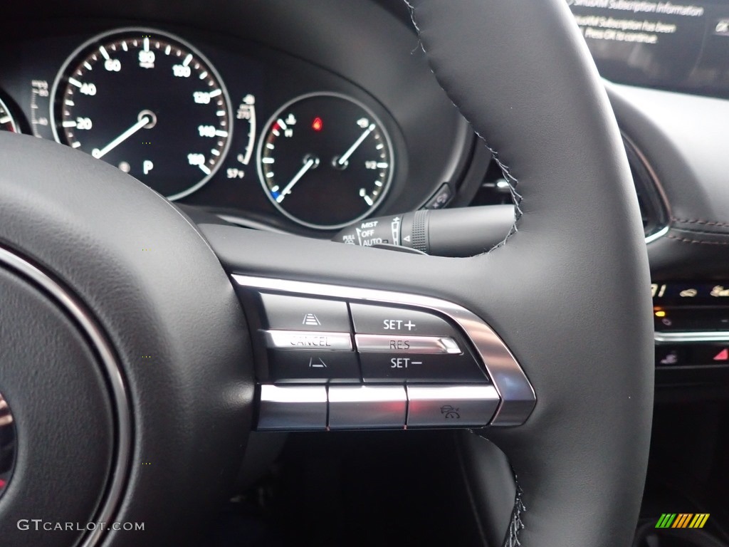 2021 Mazda Mazda3 2.5 Turbo Sedan AWD Black Steering Wheel Photo #140502559