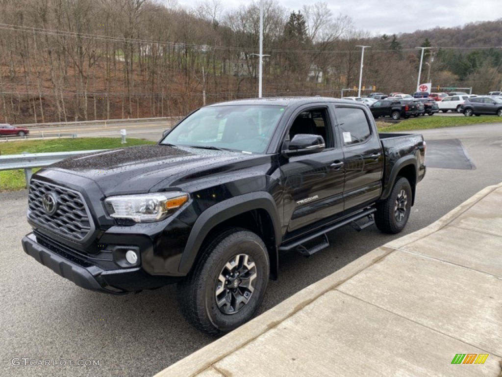 2021 Tacoma TRD Off Road Double Cab 4x4 - Midnight Black Metallic / TRD Cement/Black photo #12