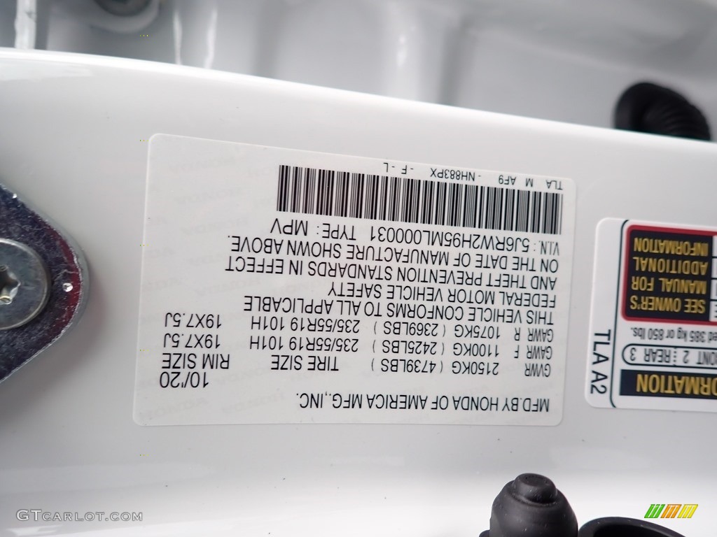 2021 CR-V Touring AWD - Platinum White Pearl / Ivory photo #10