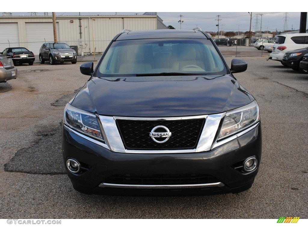 2014 Pathfinder SL AWD - Dark Slate / Almond photo #8