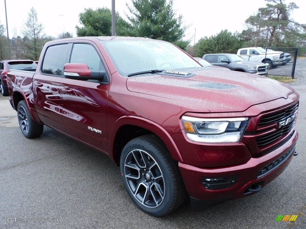 Delmonico Red Pearl 2021 Ram 1500 Laramie Crew Cab 4x4 Exterior Photo #140508667