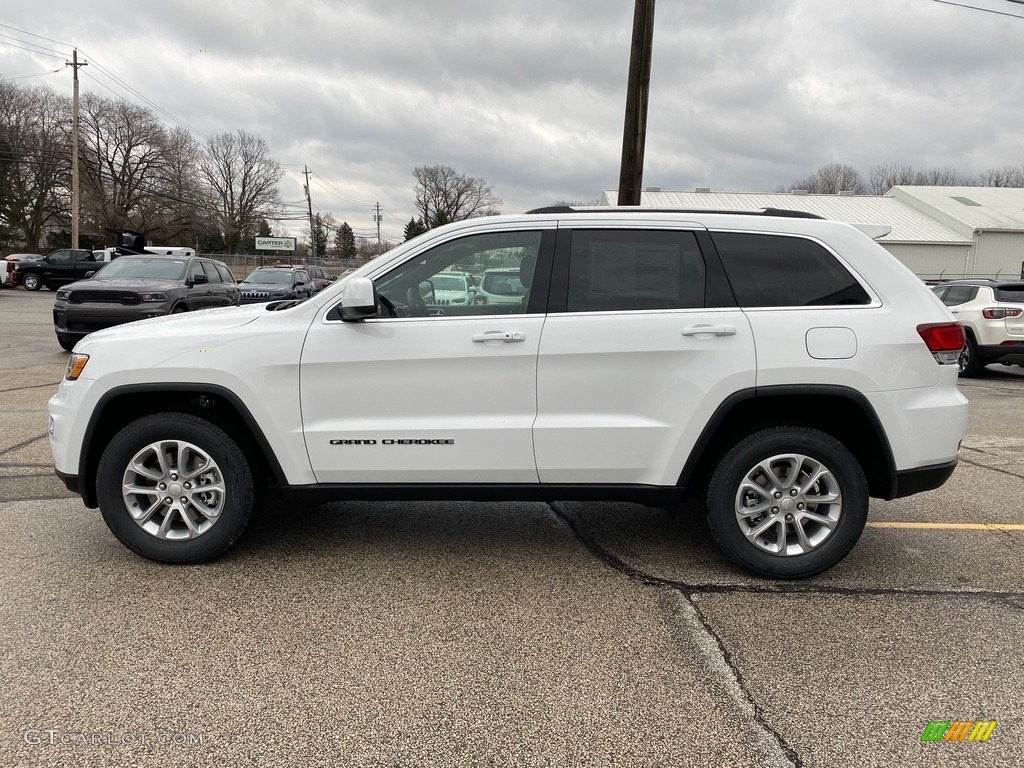Bright White 2021 Jeep Grand Cherokee Laredo 4x4 Exterior Photo #140508806