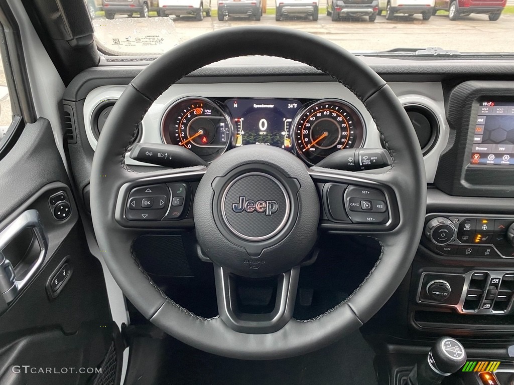 2021 Jeep Wrangler Unlimited Islander 4x4 Black Steering Wheel Photo #140508958