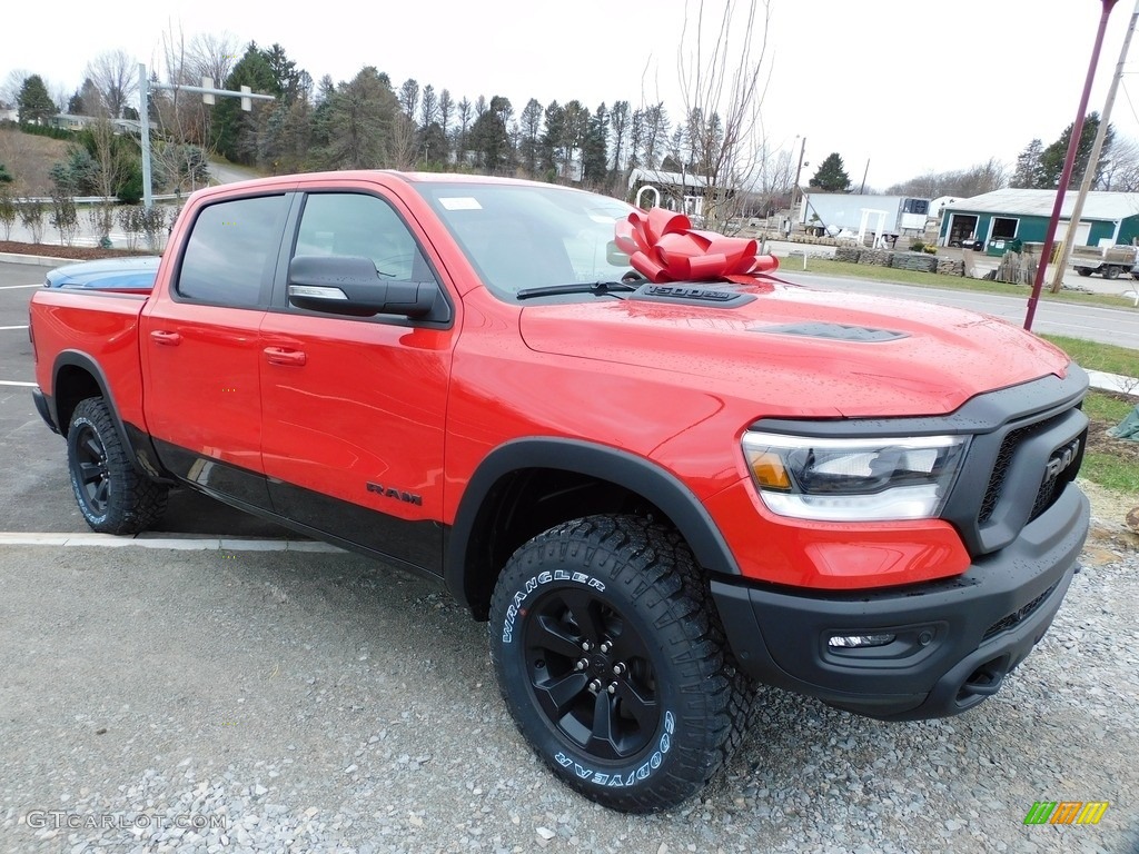 Flame Red 2021 Ram 1500 Rebel Crew Cab 4x4 Exterior Photo #140508991