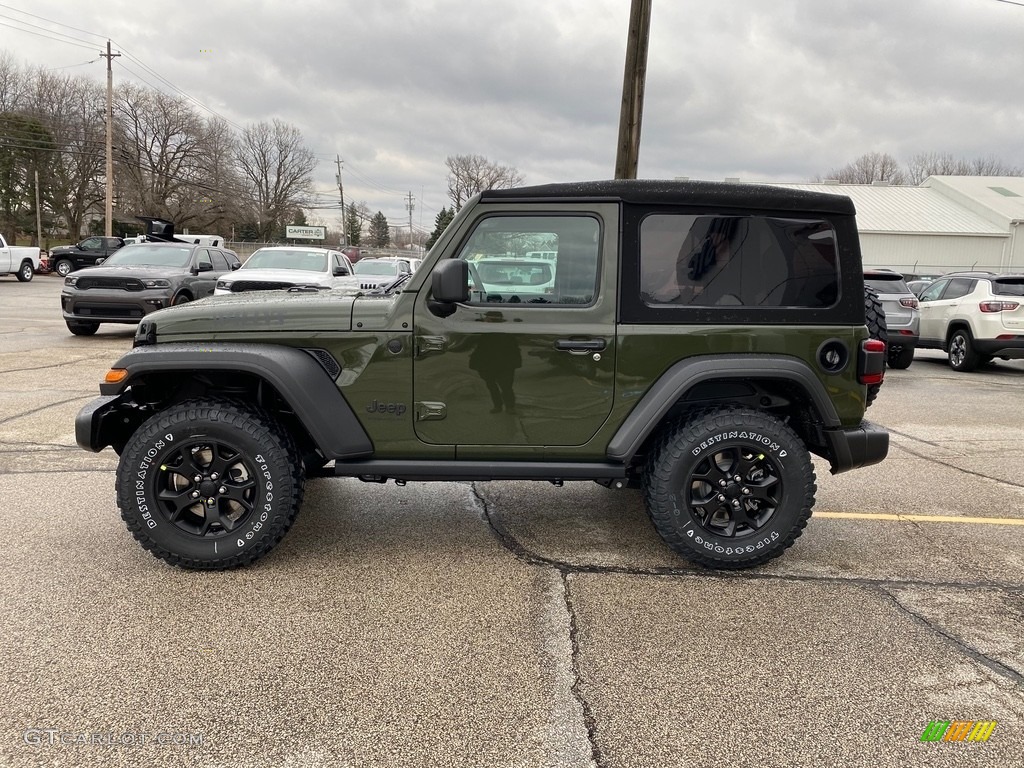 Sarge Green 2021 Jeep Wrangler Sport 4x4 Exterior Photo #140509209