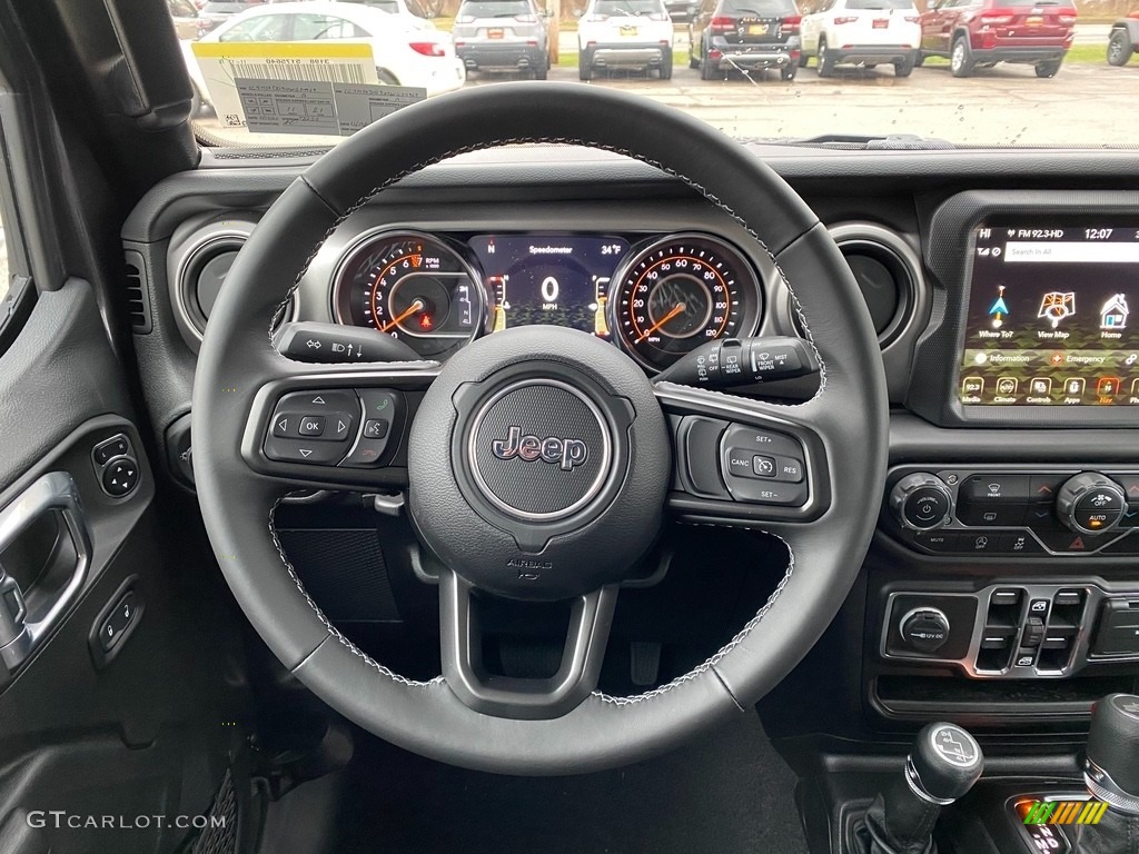 2021 Jeep Wrangler Unlimited Sport 4x4 Black Steering Wheel Photo #140509606