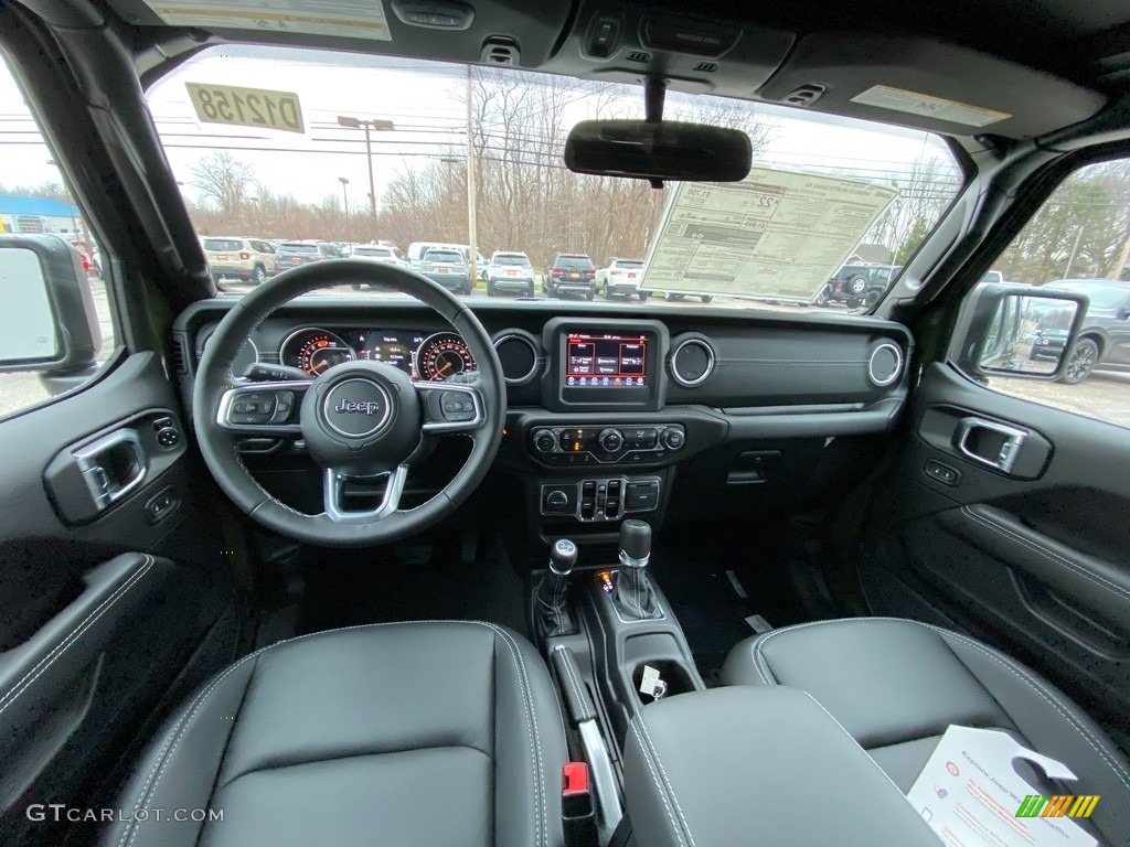 Black Interior 2021 Jeep Wrangler Unlimited Sahara 4x4 Photo #140510416