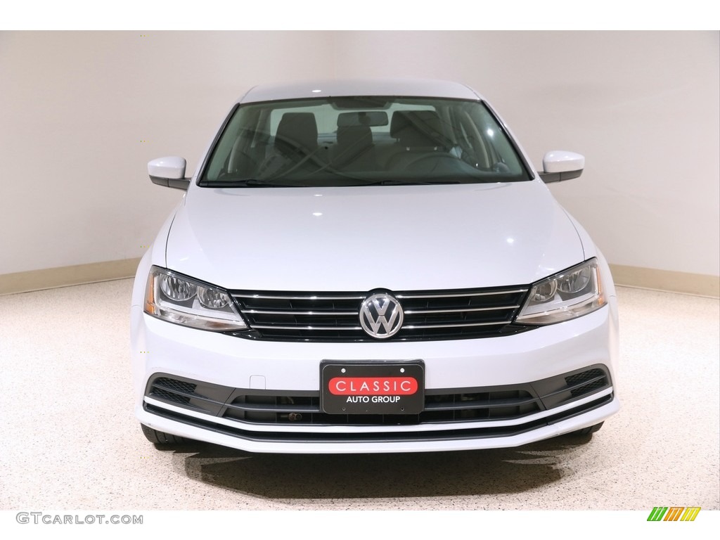 2017 Jetta S - White Silver / Black/Palladium Gray photo #2