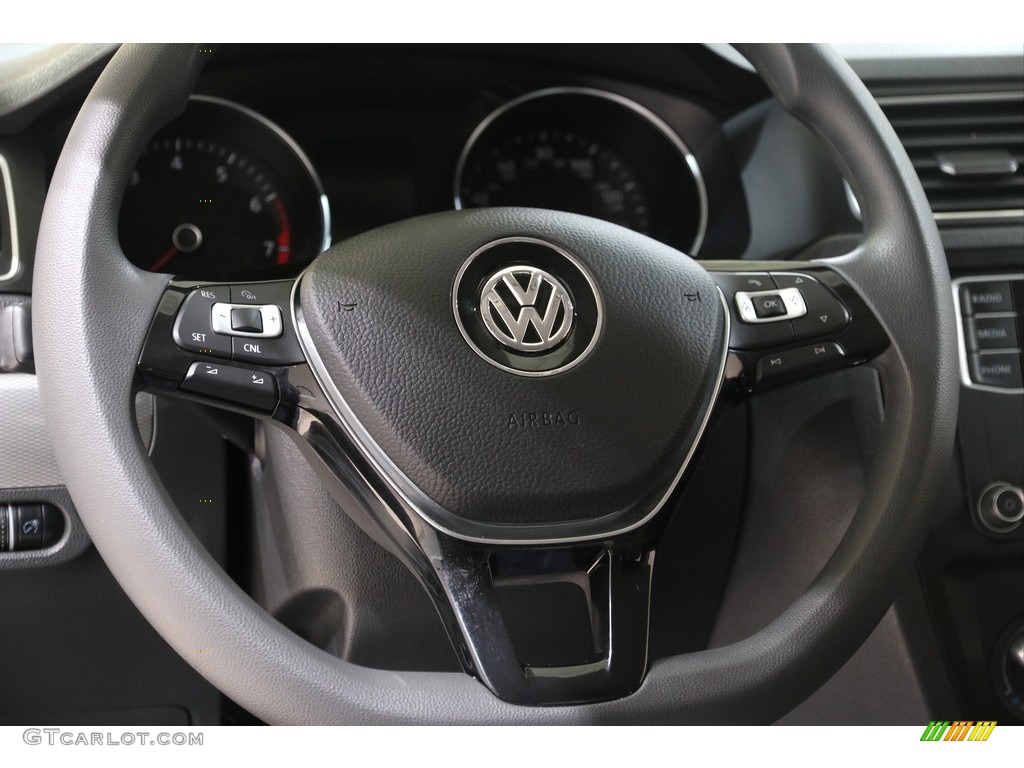 2017 Jetta S - White Silver / Black/Palladium Gray photo #7