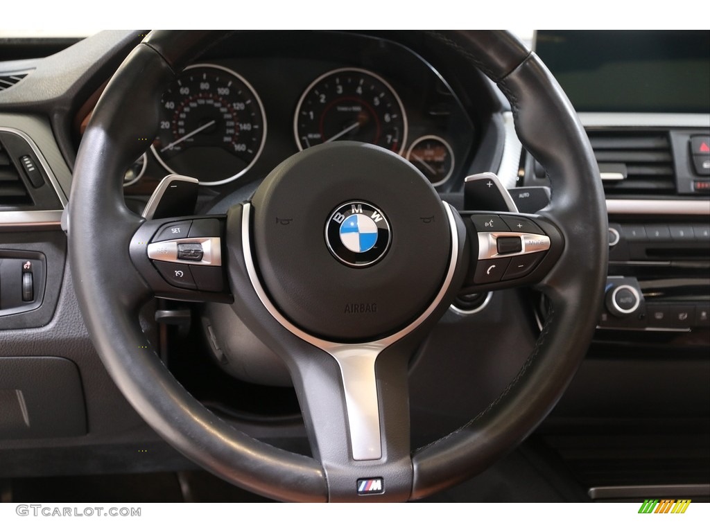 2018 BMW 4 Series 440i xDrive Gran Coupe Cognac Steering Wheel Photo #140511700