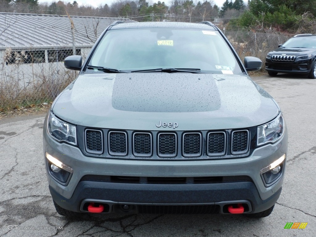 2021 Compass Trailhawk 4x4 - Sting-Gray / Black/Ruby Red photo #2