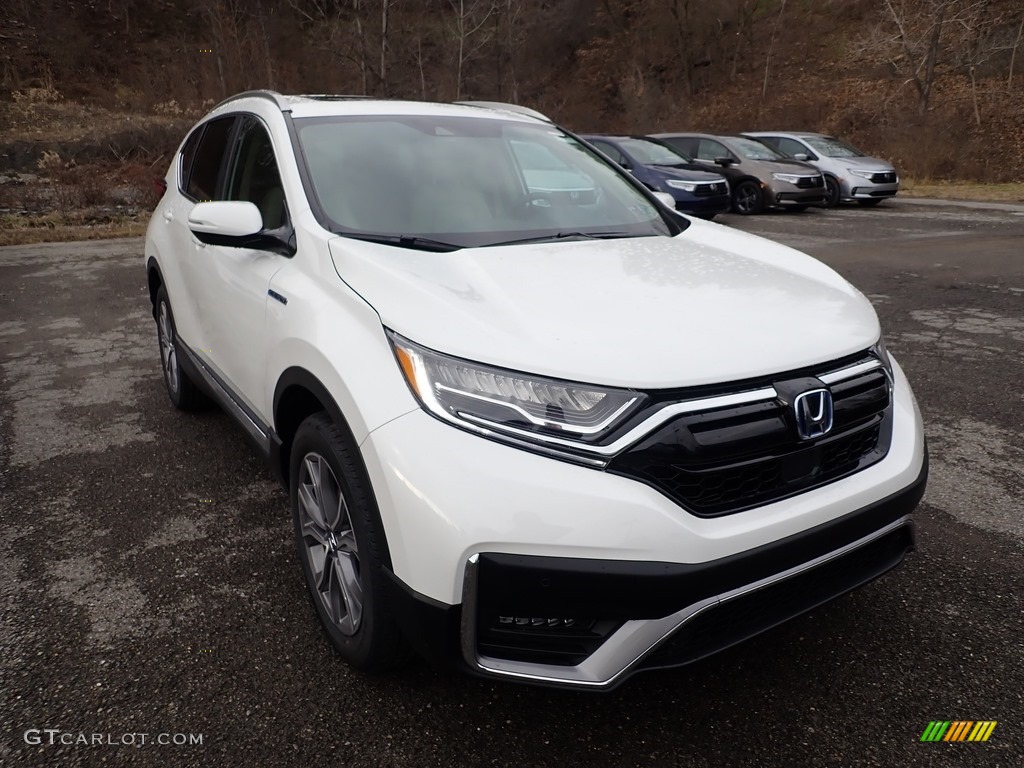 Platinum White Pearl 2020 Honda CR-V Touring AWD Hybrid Exterior Photo #140513786