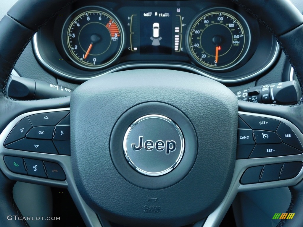 2021 Jeep Cherokee Latitude Lux 4x4 Ski Gray/Black Steering Wheel Photo #140514224