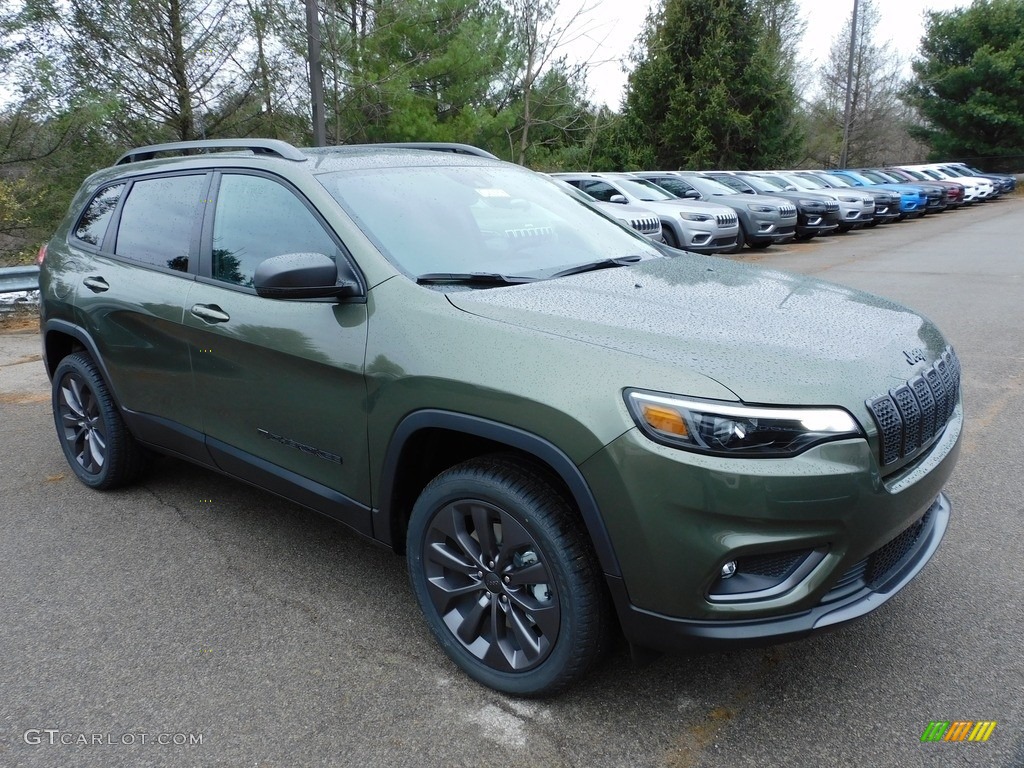 Olive Green Pearl 2021 Jeep Cherokee Latitude Lux 4x4 Exterior Photo #140514245