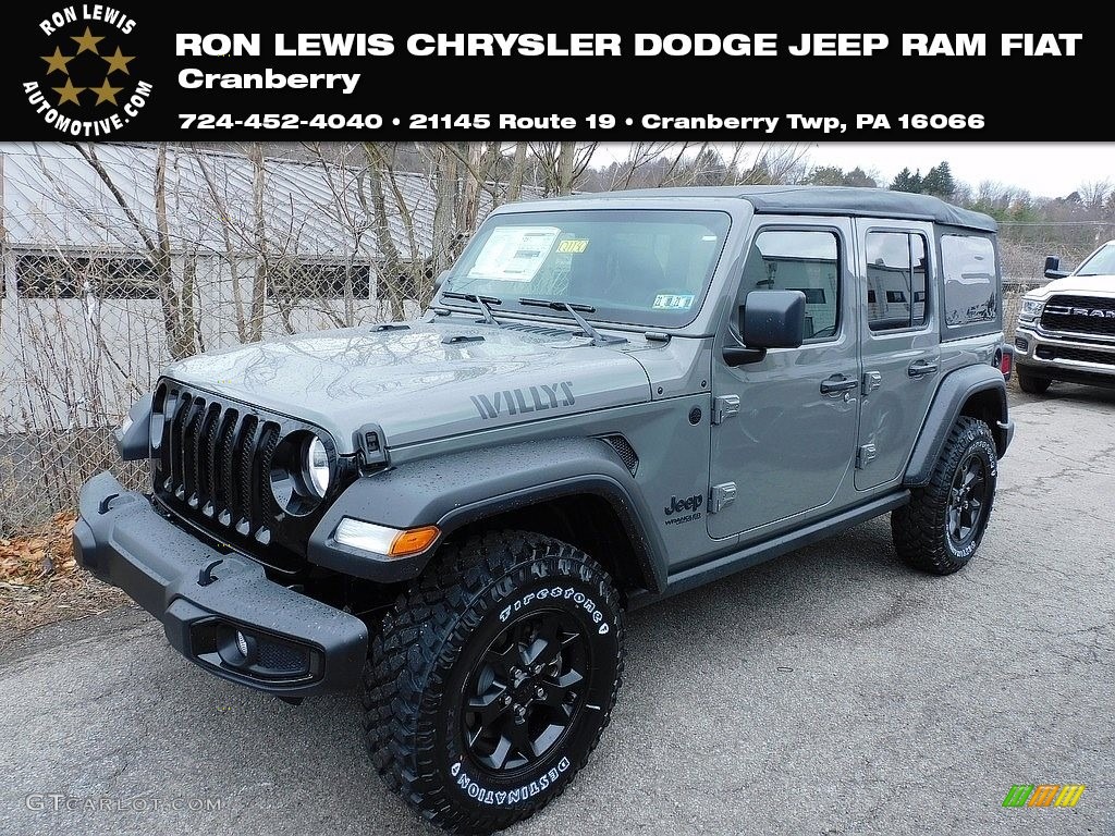 2021 Wrangler Unlimited Willys 4x4 - Sting-Gray / Black photo #1