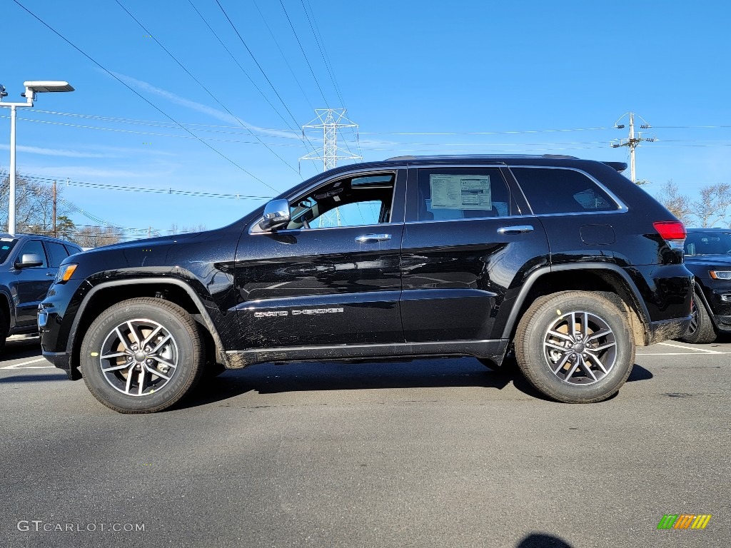 Diamond Black Crystal Pearl 2021 Jeep Grand Cherokee Limited 4x4 Exterior Photo #140515606