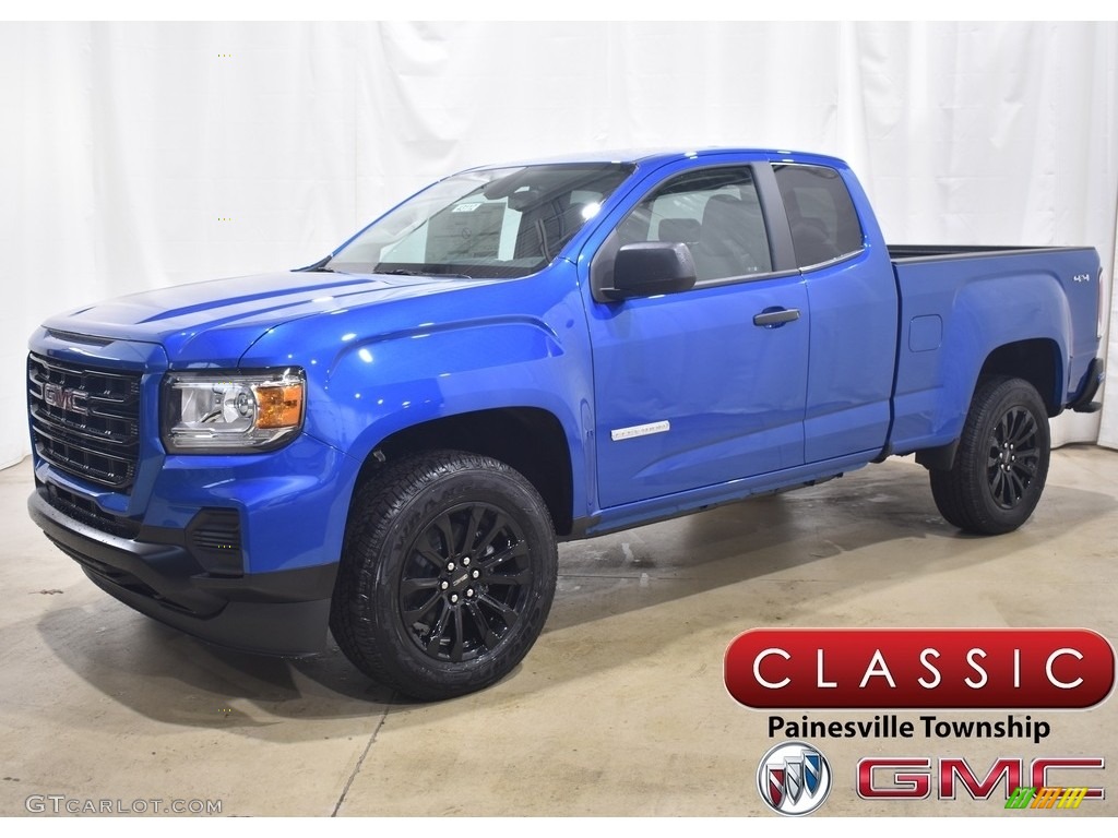 2021 Canyon Elevation Extended Cab 4x4 - Dynamic Blue Metallic / Jet Black/Dark Ash photo #1