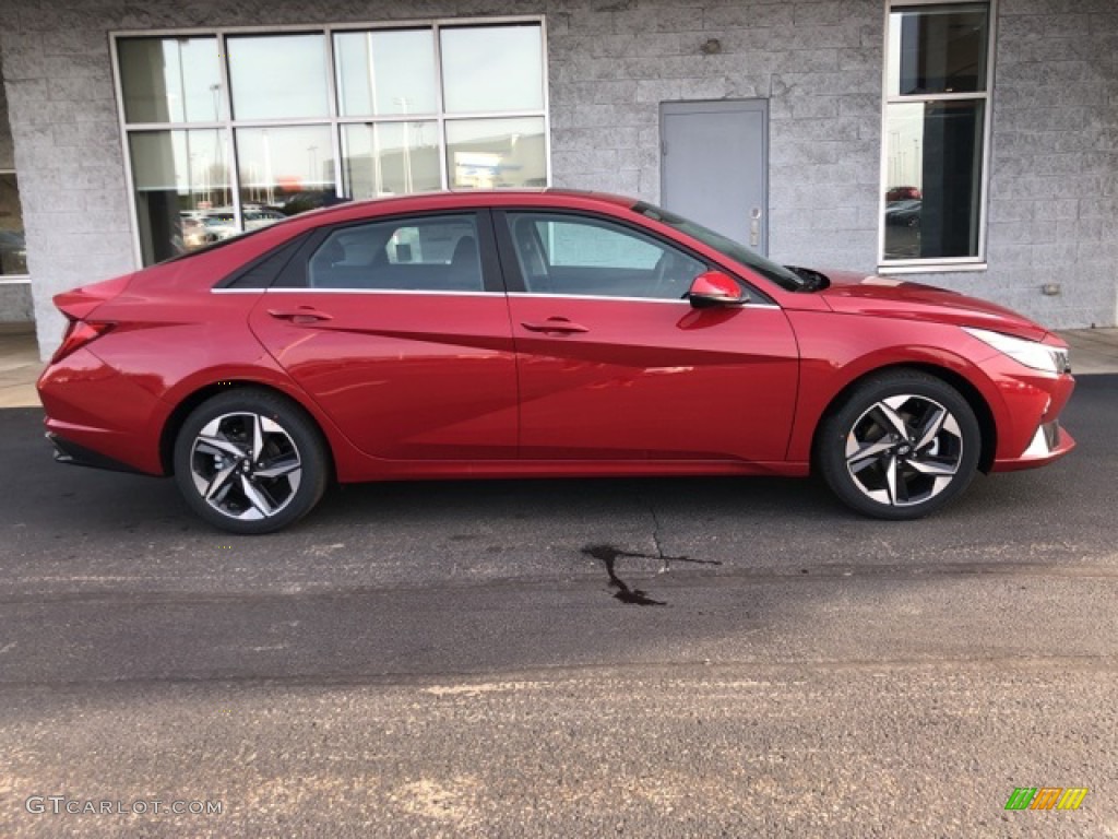 Scarlet Red Pearl 2021 Hyundai Elantra SEL Exterior Photo #140519146