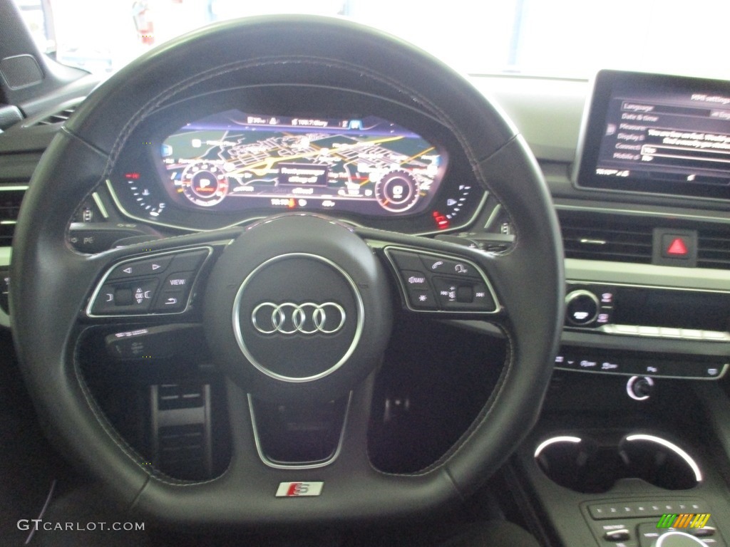 2019 Audi S4 Premium Plus quattro Black Steering Wheel Photo #140520661