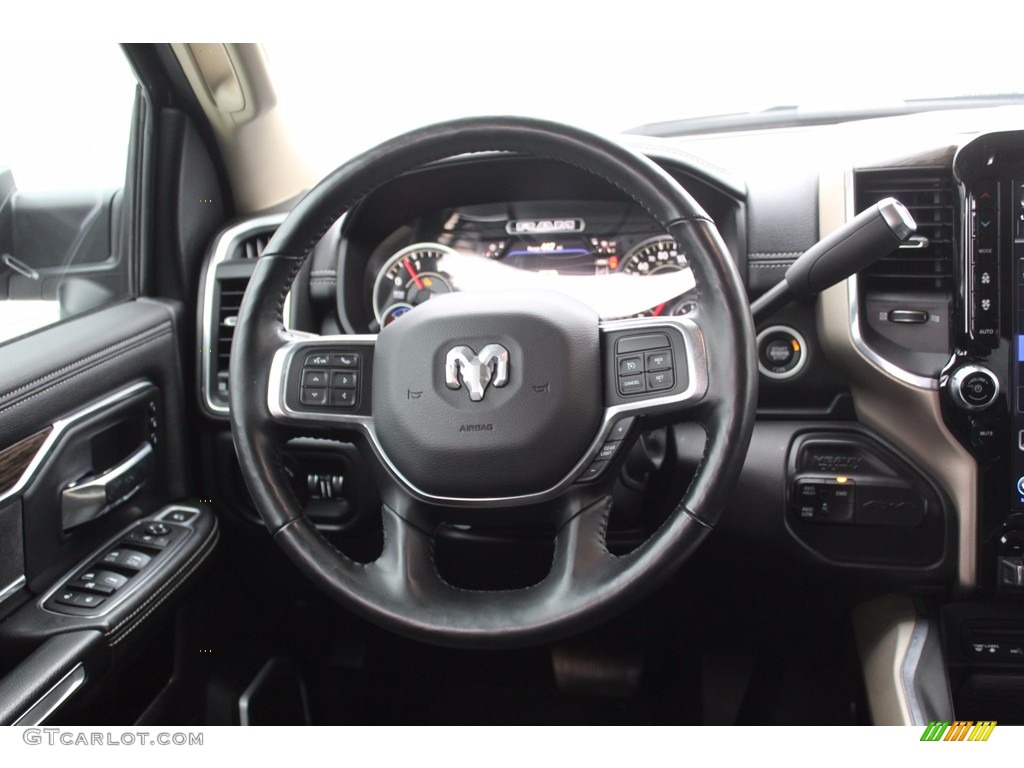 2019 Ram 2500 Laramie Mega Cab 4x4 Black Steering Wheel Photo #140521123