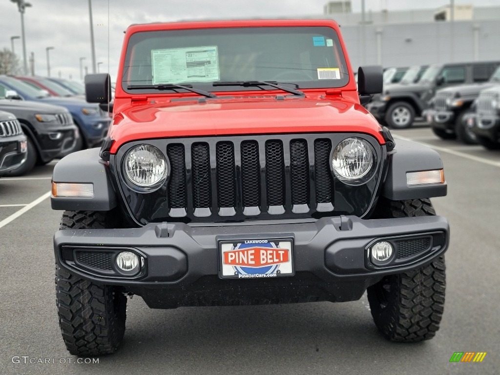 2021 Wrangler Unlimited Willys 4x4 - Firecracker Red / Black photo #2