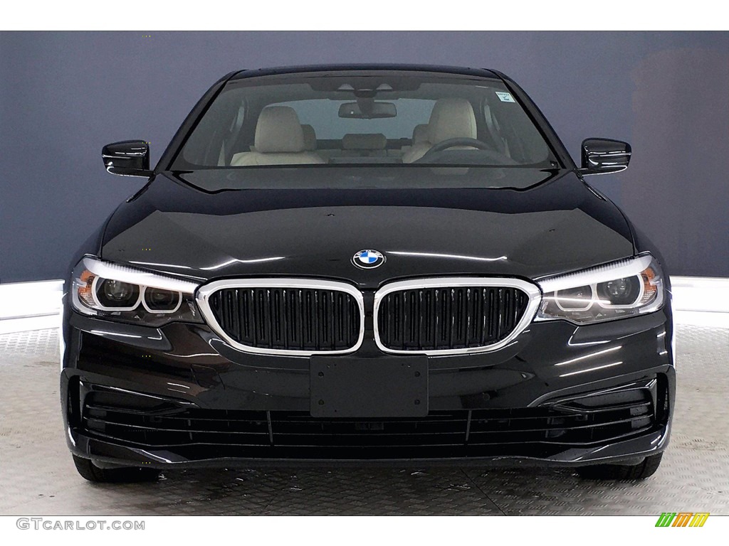 2020 5 Series 540i Sedan - Black Sapphire Metallic / Canberra Beige/Black photo #2