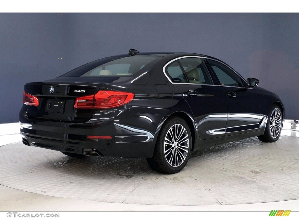2020 5 Series 540i Sedan - Black Sapphire Metallic / Canberra Beige/Black photo #13