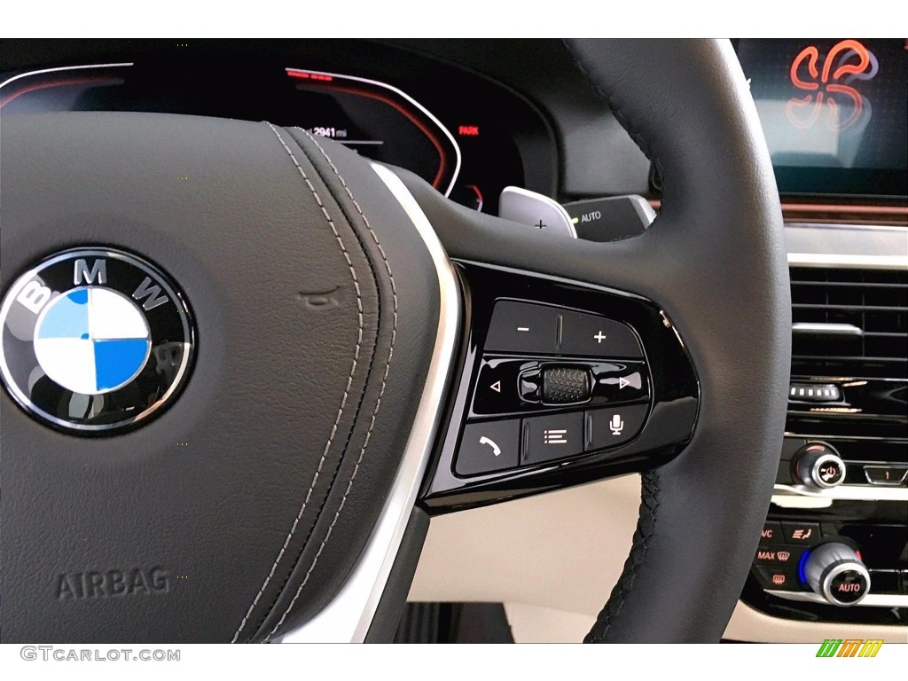 2020 5 Series 540i Sedan - Black Sapphire Metallic / Canberra Beige/Black photo #19