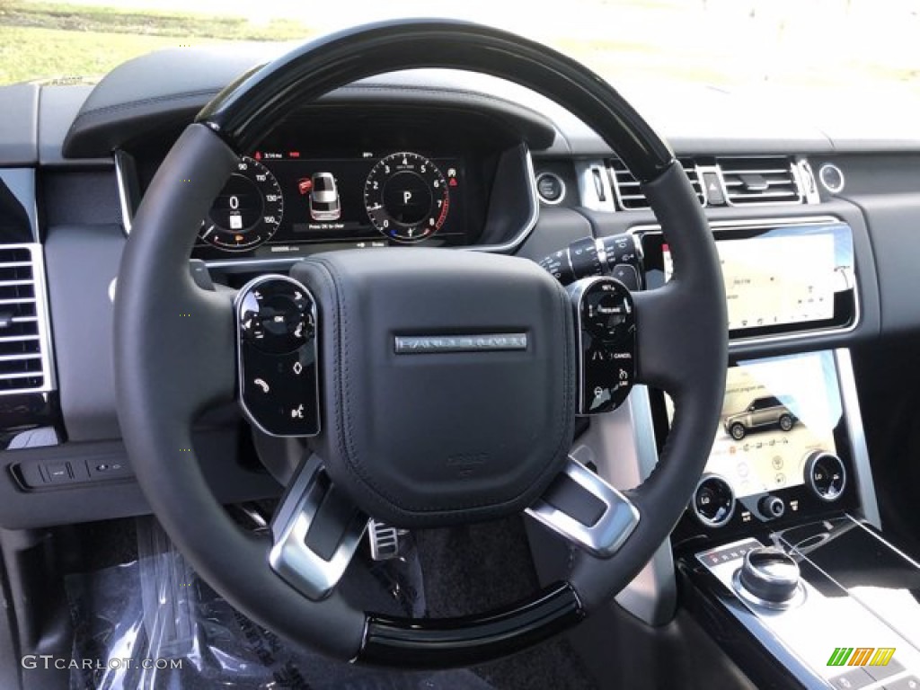 2021 Land Rover Range Rover Westminster Ebony Steering Wheel Photo #140529727
