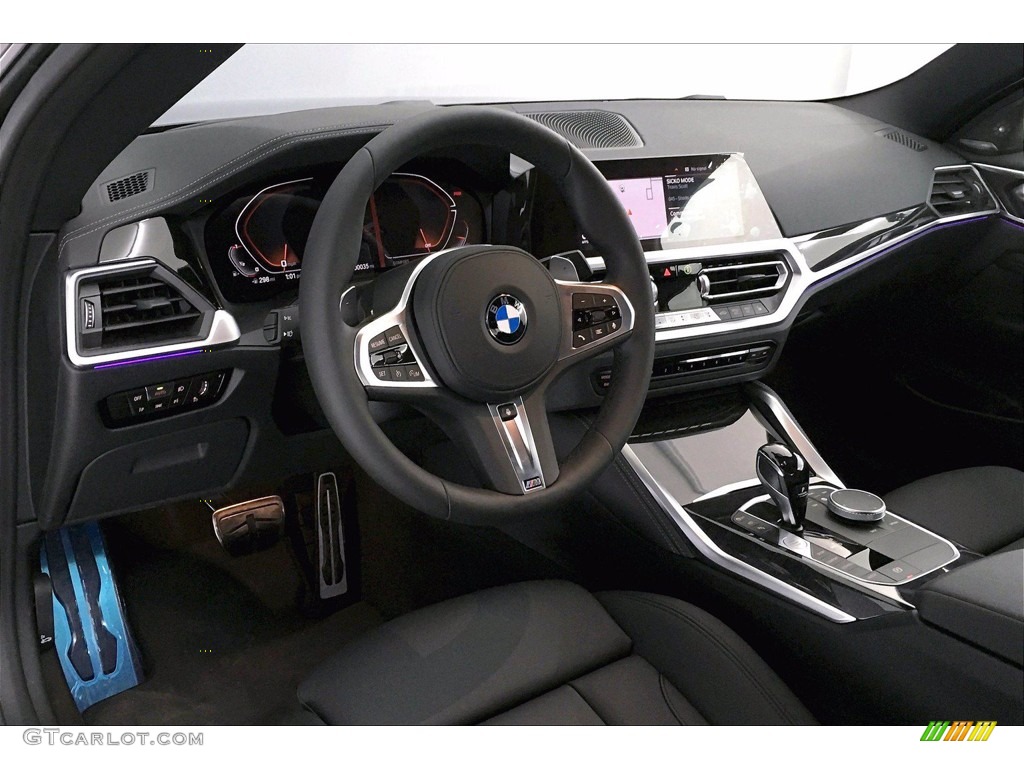 2021 BMW 4 Series M440i xDrive Coupe Black Steering Wheel Photo #140530021