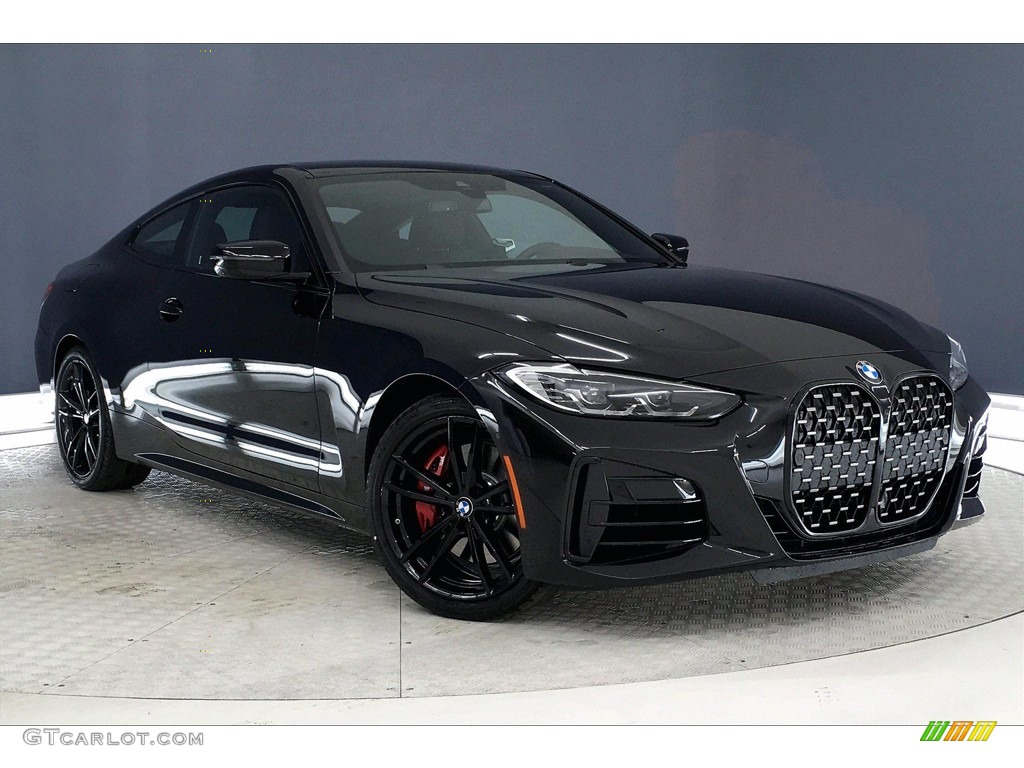 Black Sapphire Metallic 2021 BMW 4 Series M440i xDrive Coupe Exterior Photo #140530333