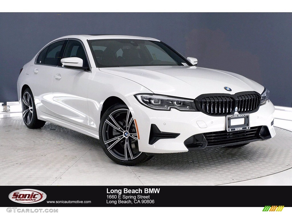 2021 3 Series 330i Sedan - Alpine White / Black photo #1