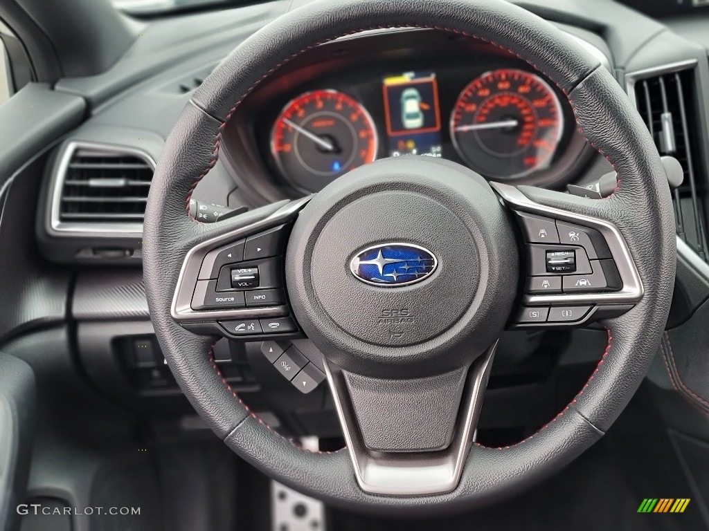 2020 Subaru Impreza Sport 5-Door Black Steering Wheel Photo #140530703