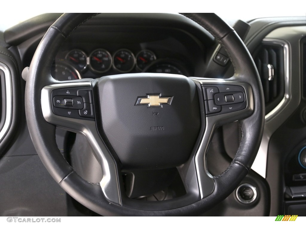 2019 Chevrolet Silverado 1500 LT Crew Cab 4WD Jet Black Steering Wheel Photo #140532496
