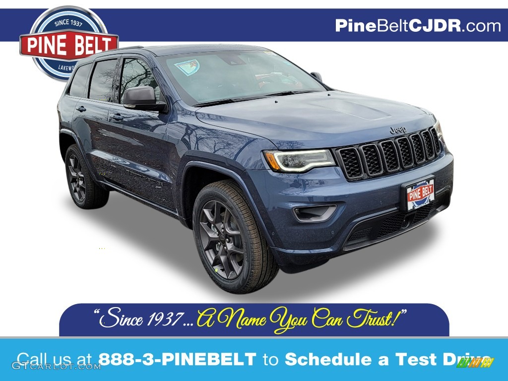 2021 Grand Cherokee Limited 4x4 - Slate Blue Pearl / Black photo #1